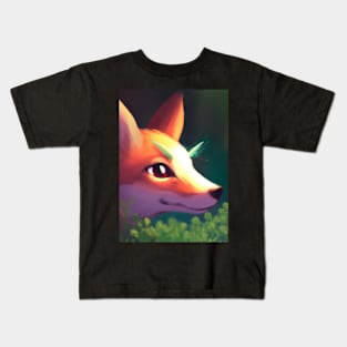 Cute Fox Painting Kids T-Shirt